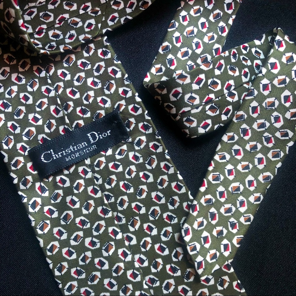 Vintage Christian Dior Monsieur Silk Necktie
